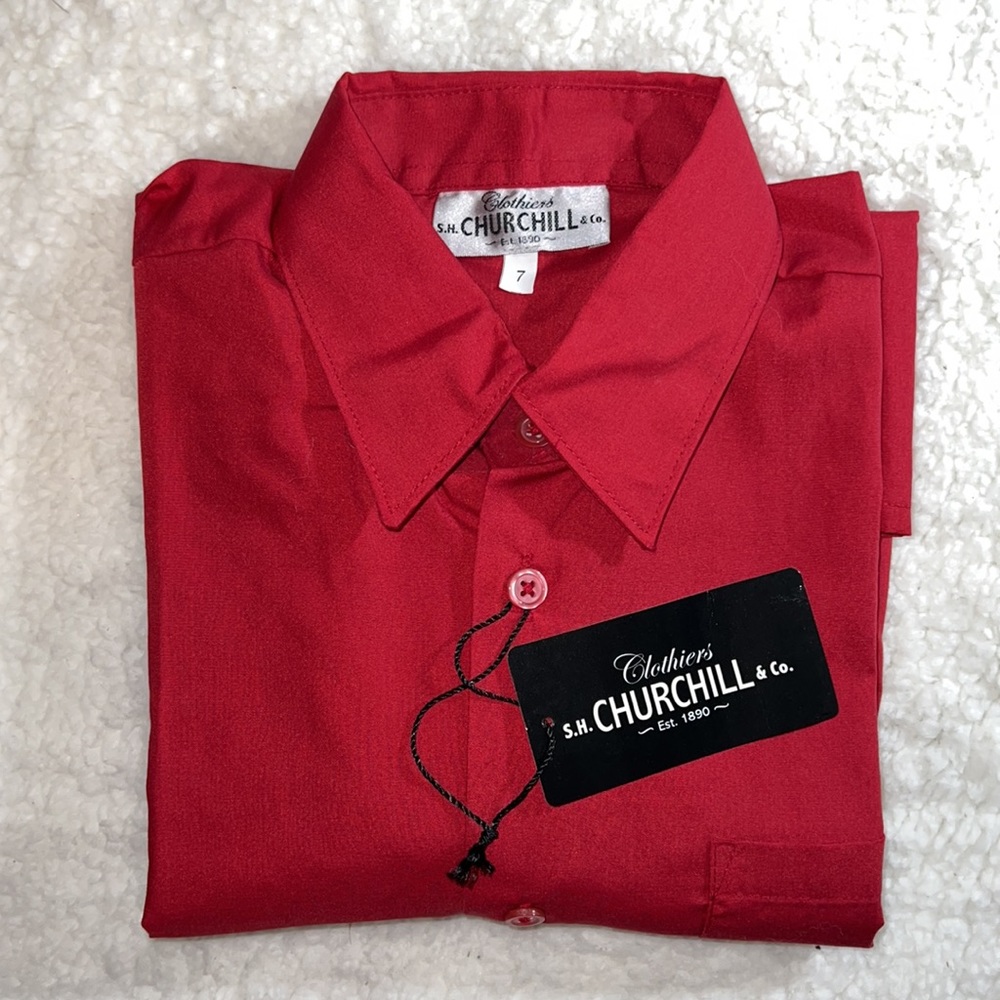 ♦️Brand New♦️ Boys Size 7 Button Up Dress Shirt - Picture 1 of 3